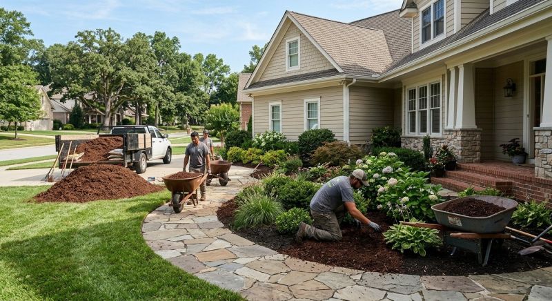 Cedar Mulch Installation in Honolulu, HI